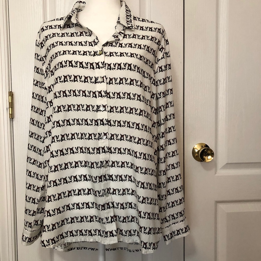 Jane and Delancey Bulldog Button Down